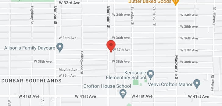 map of 3296 W 37TH AVENUE